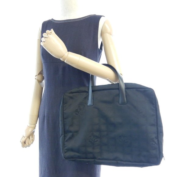 Chanel New Travel Line Briefcase Black Nylon x Leather - Picture 8 of 8